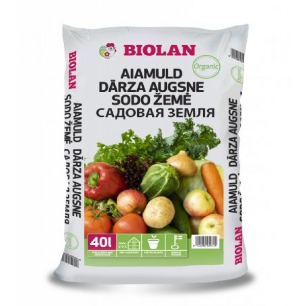 Augļudārza zeme komposts Biolan Organic, 40 l