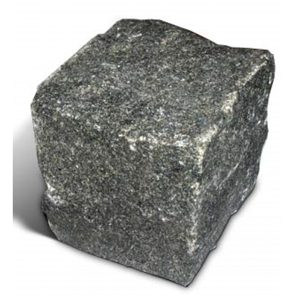 Granīta bruģakmens, melns, ~10 x 10 x 10 cm, kg (Bigbag > 1 t 160 €/t)