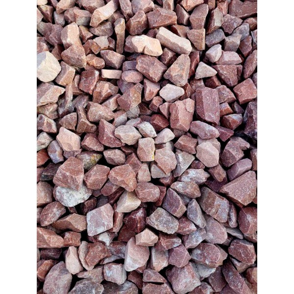 Sārtas kvarcīta šķembas, 5/8 mm, 20 kg